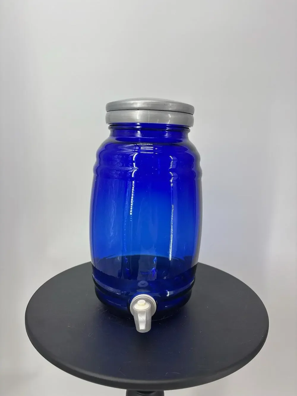 Vntg 90s Cobalt Blue Glass Tea Jar-11.5” Tall-1 Gallon-Very Clean-No Damage!!!